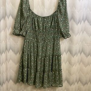 Floral Green Dress
